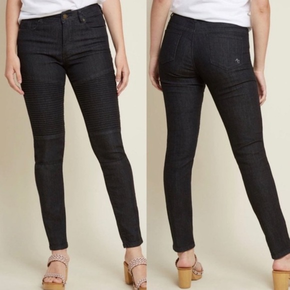 ModCloth Edgy as Ever Moto Skinny Jeans Black Size S - Picture 1 of 11